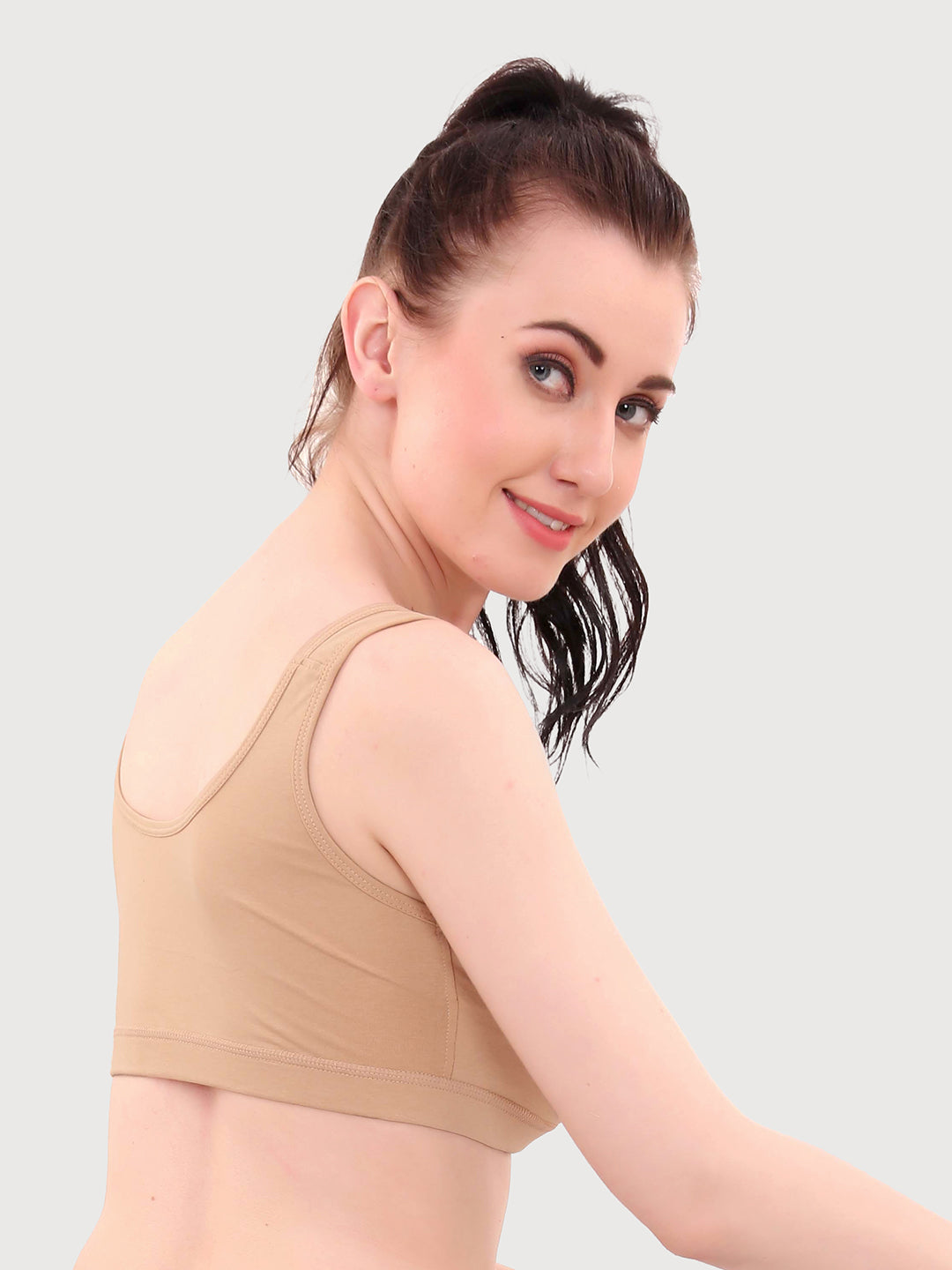 Inner Amour Anti Bacterial Full Coverage Non Padded Medium Support Everyday Lounge Bra Hook Free Slip on Bra