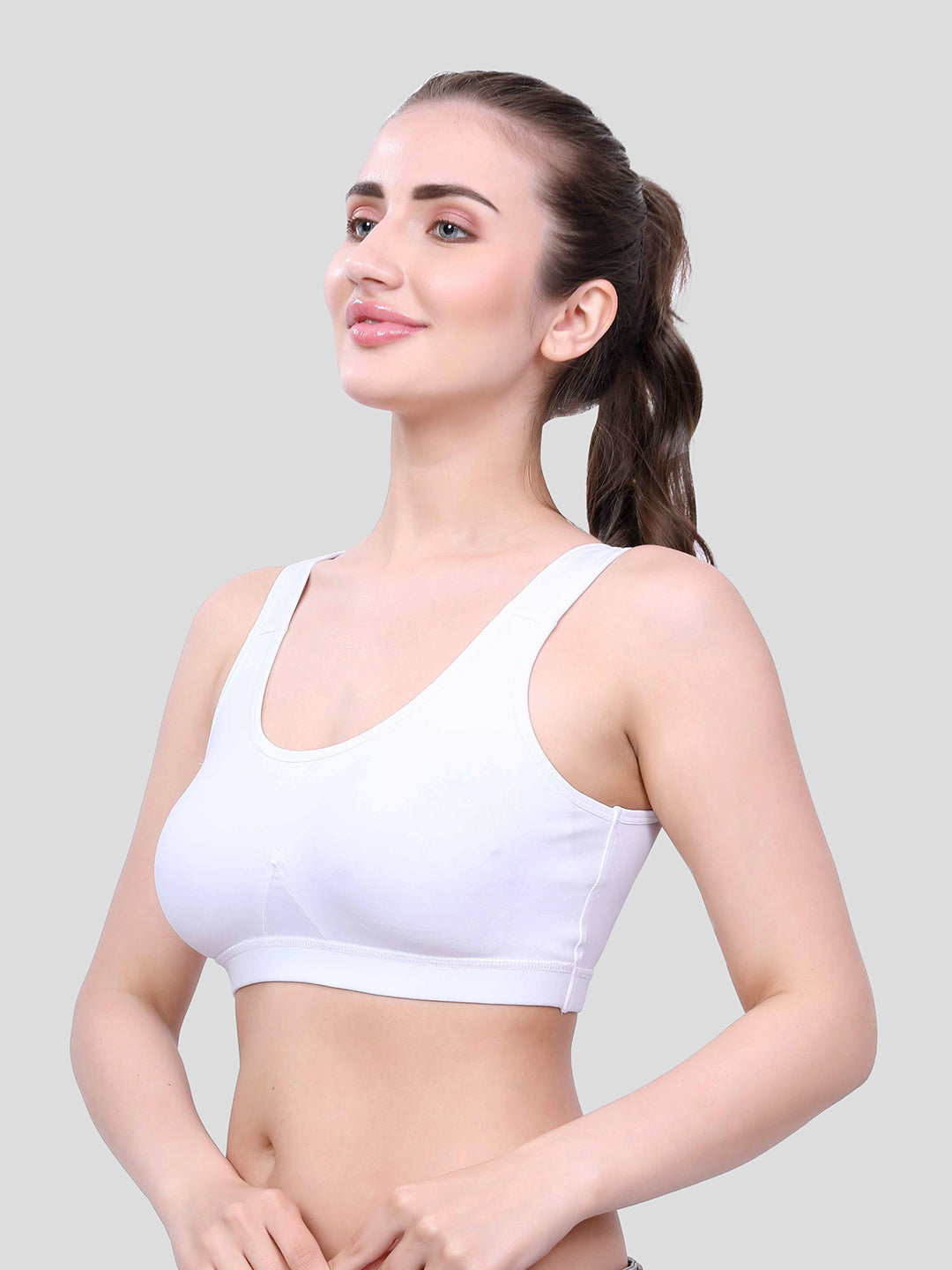 Inner Amour Anti Bacterial Full Coverage Non Padded Medium Support Everyday Lounge Bra Hook Free Slip on Bra