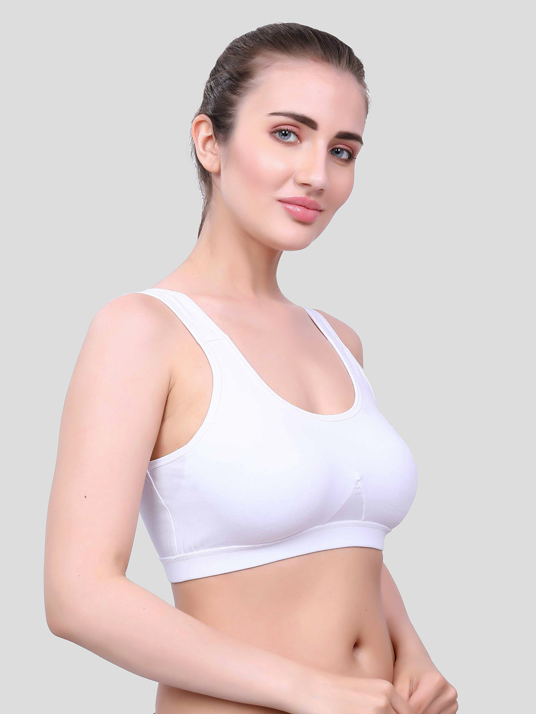 Inner Amour Anti Bacterial Full Coverage Non Padded Medium Support Everyday Lounge Bra Hook Free Slip on Bra