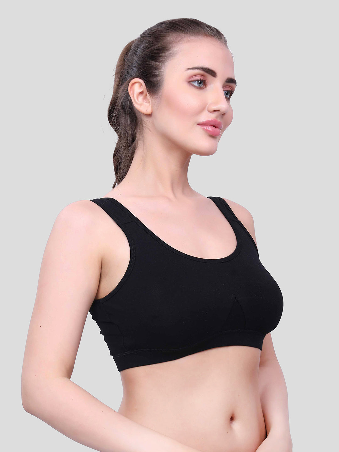 Inner Amour Anti Bacterial Full Coverage Non Padded Medium Support Everyday Lounge Bra Hook Free Slip on Bra