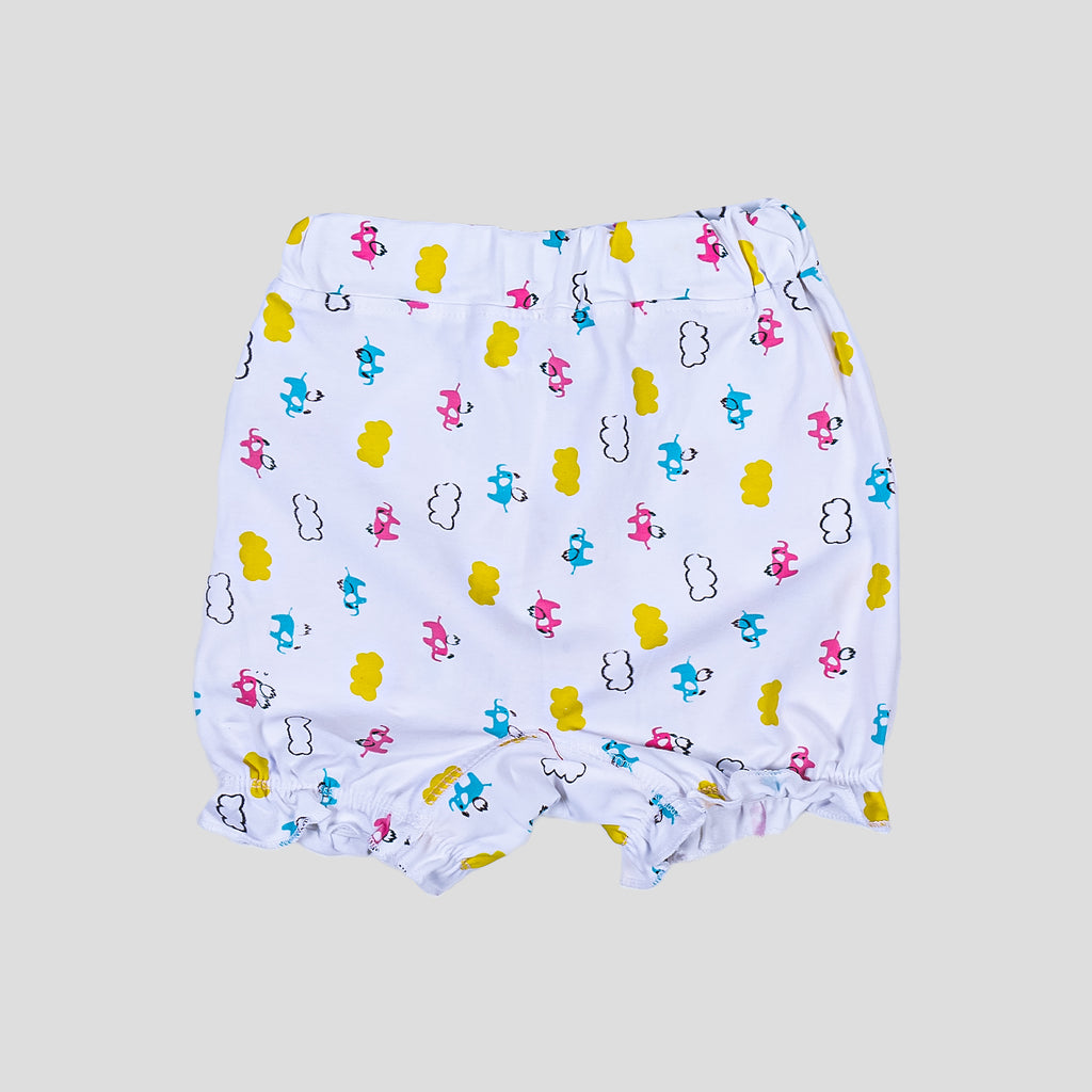 Kids Cotton Bloomer Shorts - Soft Breathable Daily Wear Bloomers for Girls (Pack of 3, Assorted)
