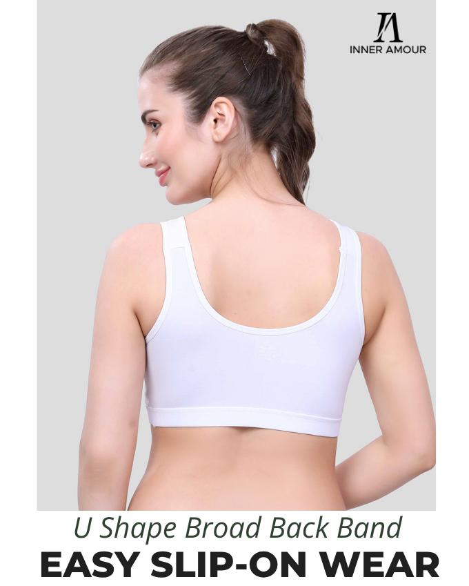 White Cotton Sleep-On Bra For Women  | Non-Padded, Wire-Free, Stretch Fit | Home, Sleep & Casual Wear