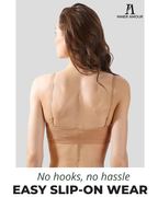 Beige Slip-On Daily Wear Bra for Women – Full Coverage, Non-Padded, Everyday Comfort