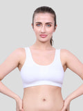 White Cotton Sleep-On Bra For Women  | Non-Padded, Wire-Free, Stretch Fit | Home, Sleep & Casual Wear