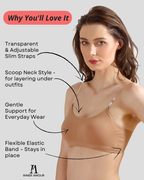 Beige Slip-On Daily Wear Bra for Women – Full Coverage, Non-Padded, Everyday Comfort