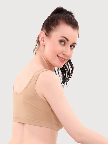 Inner Amour Anti Bacterial Full Coverage Non Padded Medium Support Everyday Lounge Bra Hook Free Slip on Bra