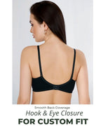 Black Women’s Everyday Cotton Bra – Non-Padded, Wire-Free, Breathable & Comfortable Fit