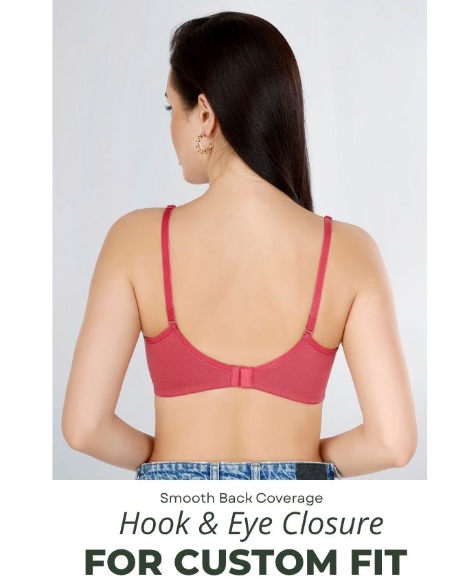 Maroon Women’s Everyday Cotton Bra – Non-Padded, Wire-Free, Breathable & Comfortable Fit