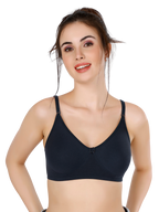 Navy Blue Women’s Everyday Cotton Bra – Non-Padded, Wire-Free, Breathable & Comfortable Fit