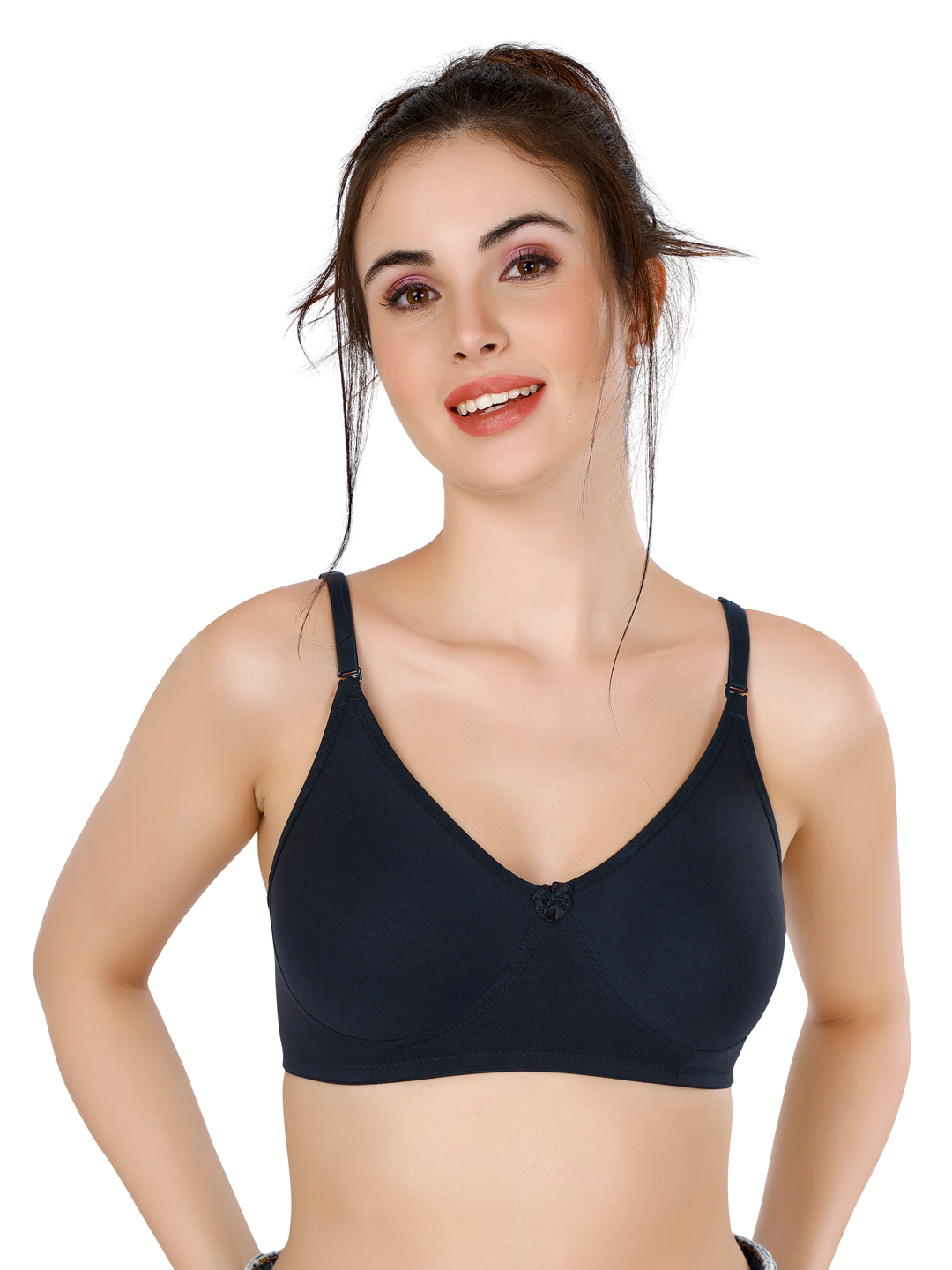 Navy Blue Women’s Everyday Cotton Bra – Non-Padded, Wire-Free, Breathable & Comfortable Fit