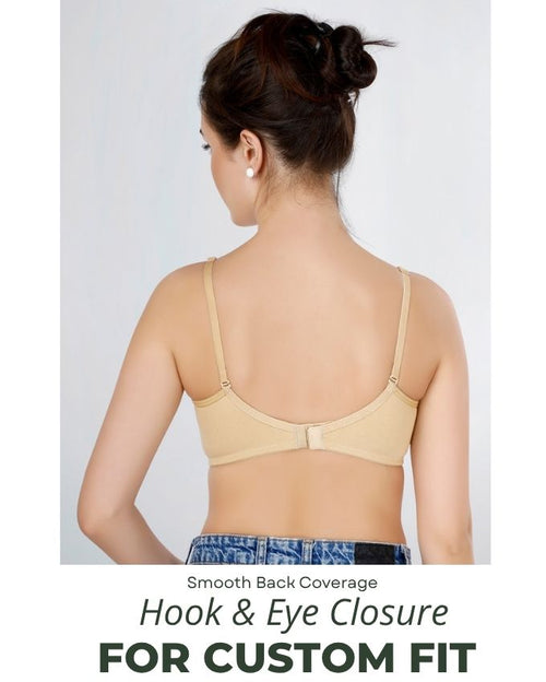 Beige, Navy Blue, Maroon Everyday Cotton Bra For Women – Non-Padded, Wire-Free, Breathable & Comfortable Fit (Pack of 3)