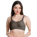 Olive Green Women Minimizer Bra – Full Coverage Cotton Bra, Wire-Free & Non-Padded Everyday Support