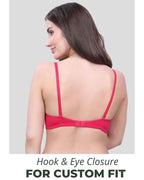 Beige, Blue, Pink Lightly Padded Bra for Women - Wireless Cotton Bra for Daily Wear (Pack of 3)