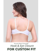 White Cotton Bra for Women | Non-Padded, Wireless, Full Coverage | Daily Wear Comfort Bra