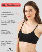 White, Black, Grey Slip-On Daily Wear Bra for Women – Full Coverage, Non-Padded, Everyday Comfort (Pack of 3)