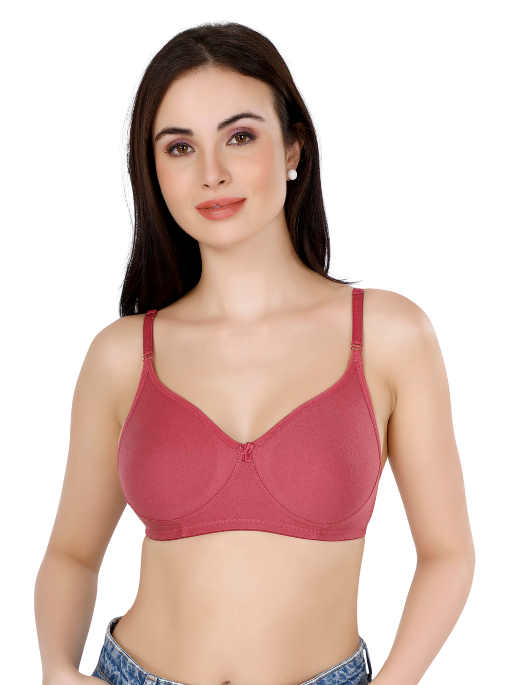 Maroon Women’s Everyday Cotton Bra – Non-Padded, Wire-Free, Breathable & Comfortable Fit