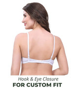 White & Beige Lightly Padded Bra for Women - Lightly Padded, Wireless Cotton Bra for Daily Wear (Pack of 2)