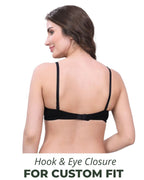 Black & Blue Lightly Padded Bra for Women - Wireless Cotton Bra for Daily Wear (Pack of 2)