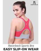 Carrot & Grey Sports Bra for Women | Non-Padded, Moisture-Wicking, Full Coverage Activewear Bra