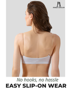 White Slip-On Daily Wear Bra for Women – Full Coverage, Non-Padded, Everyday Comfort