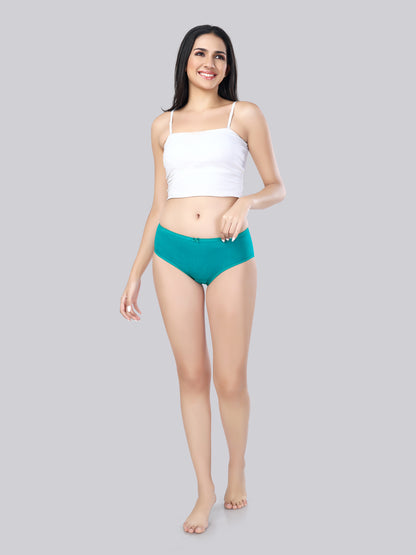 Inner Amour Women's Ultra-Soft Cotton Mid-Rise Hipster Brief - Seamless Everyday Comfort