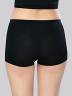 Women’s Mid Rise Skinny Fit Shorts Panty –  Modal Black Shorts (Pack 0f 2)