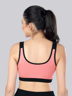 Black & Carrot Cotton Sleep-On Bra For Women  | Non-Padded, Wire-Free, Stretch Fit | Home, Sleep & Casual Wear