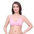 Pink Cotton Bra for Women | Non-Padded, Wireless, Full Coverage | Daily Wear Comfort Bra