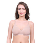 White, Black, Beige Cotton Bra for Women | Non-Padded, Wireless, Full Coverage Daily Wear Bra (Pack of 3)