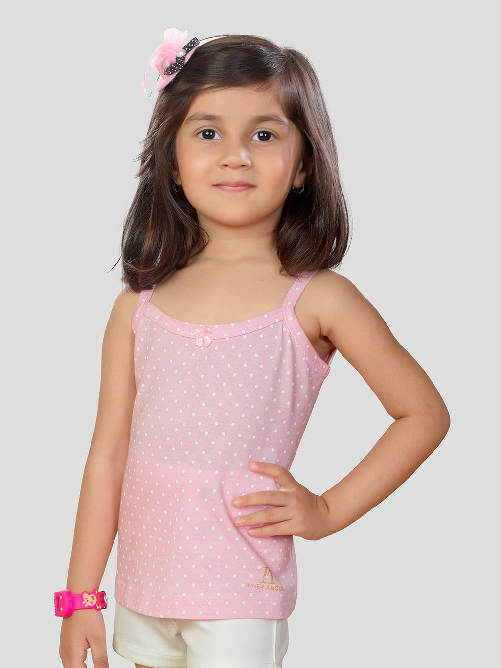 Kids Cotton Camisole - Soft Stretchable Daily Wear Camisoles for Girls Assorted (Pack of 3)