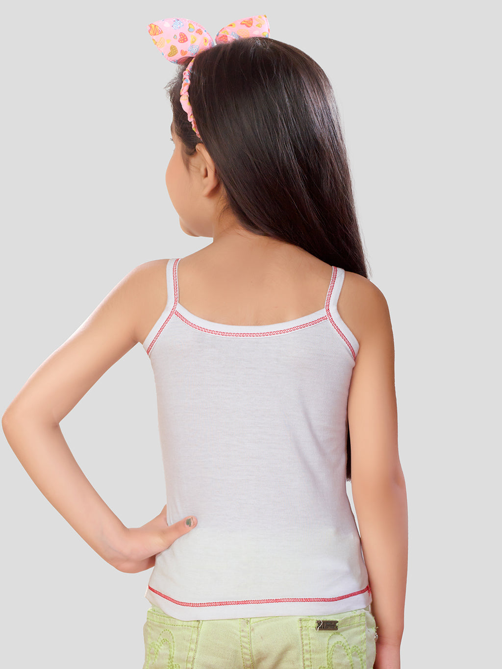 Kids Cotton Camisole - Soft Stretchable Daily Wear Camisoles for Girls Assorted (Pack of 3)