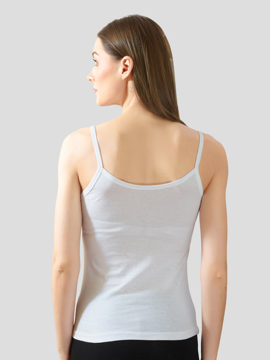 Inner Amour Solid Pure Cotton Camisole – Wide Strap Comfort with Antibacterial Protection