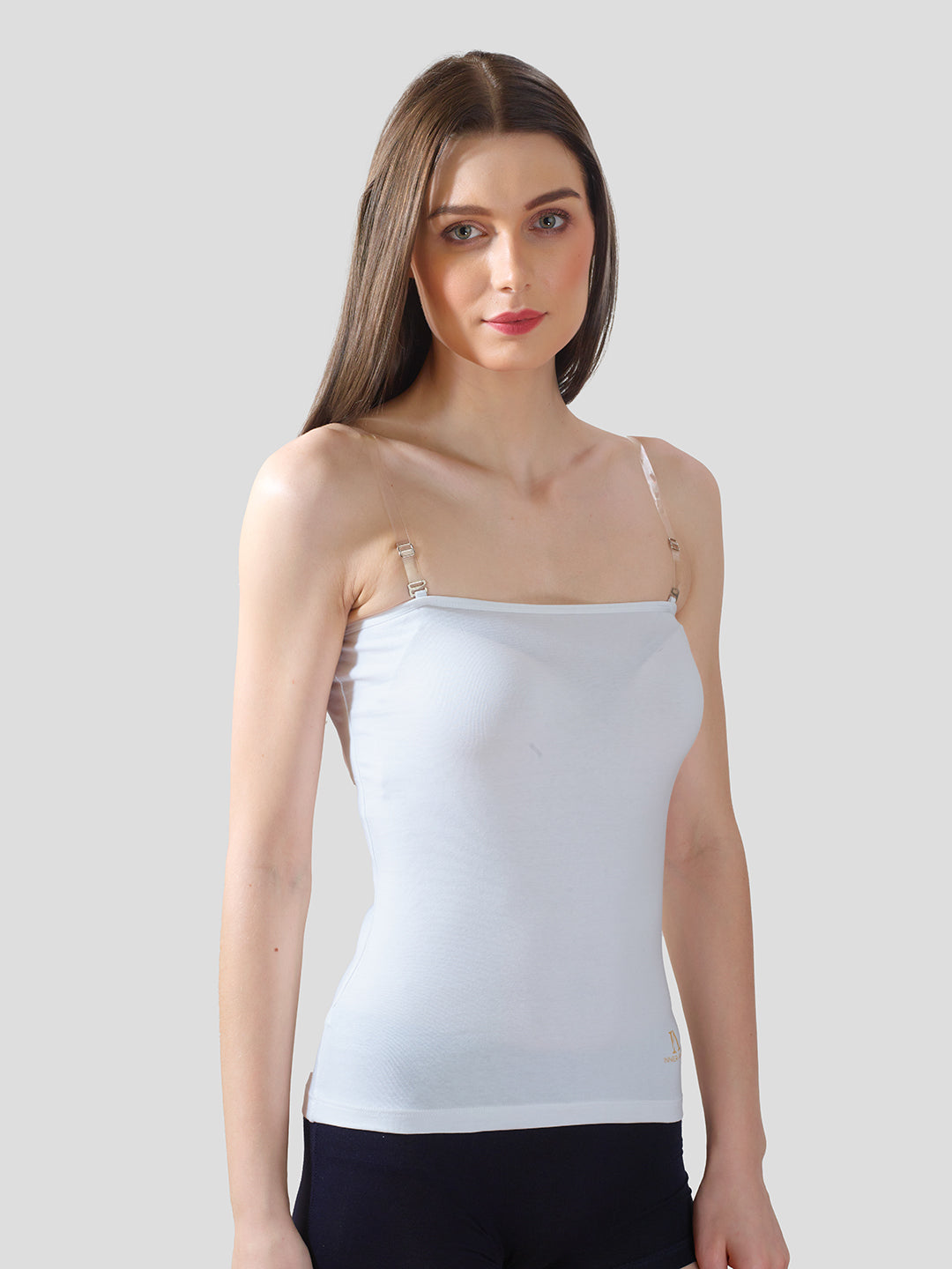 Inner Amour Tube Top Camisole – Ultra-Comfortable Fit with Cotton Lycra Stretch- adjustable straps