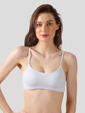 White Slip-On Daily Wear Bra for Women – Full Coverage, Non-Padded, Everyday Comfort
