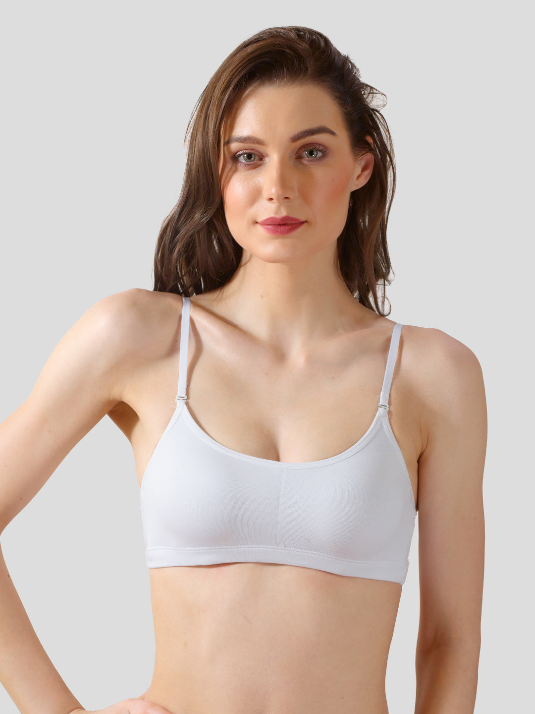 White Slip-On Daily Wear Bra for Women – Full Coverage, Non-Padded, Everyday Comfort