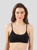 Black Slip-On Daily Wear Bra for Women – Full Coverage, Non-Padded, Everyday Comfort