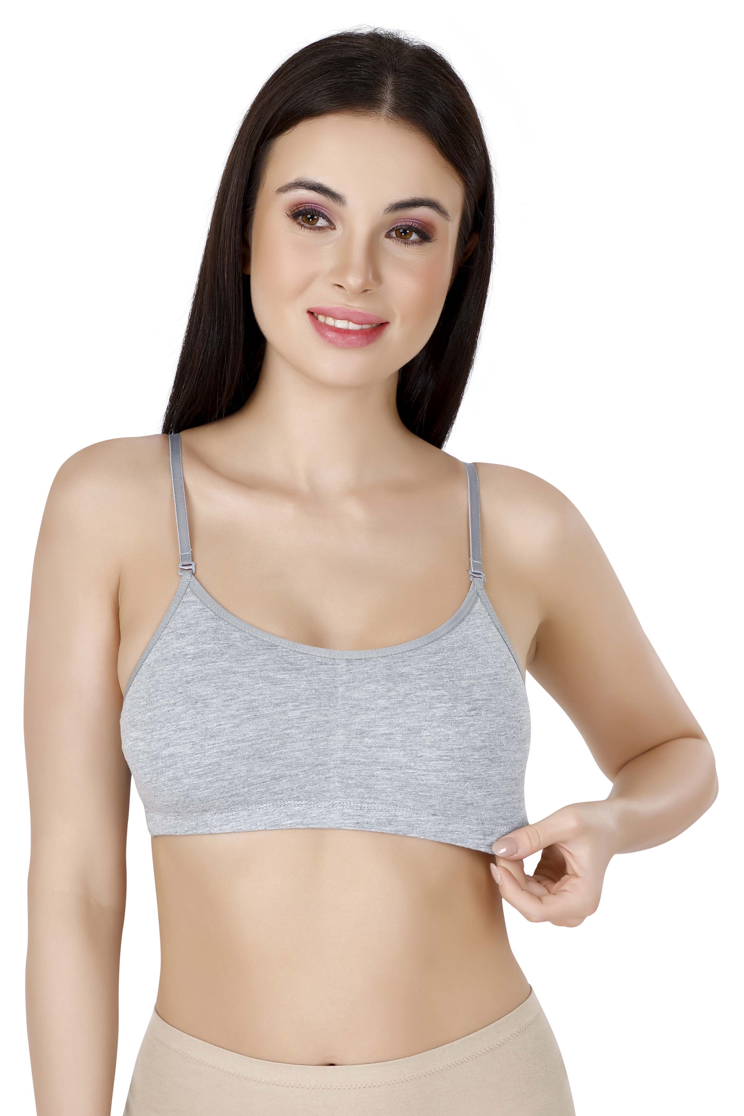 Black, Beige, Grey Slip-On Daily Wear Bra for Women – Full Coverage, Non-Padded, Everyday Comfort (Pack of 3)