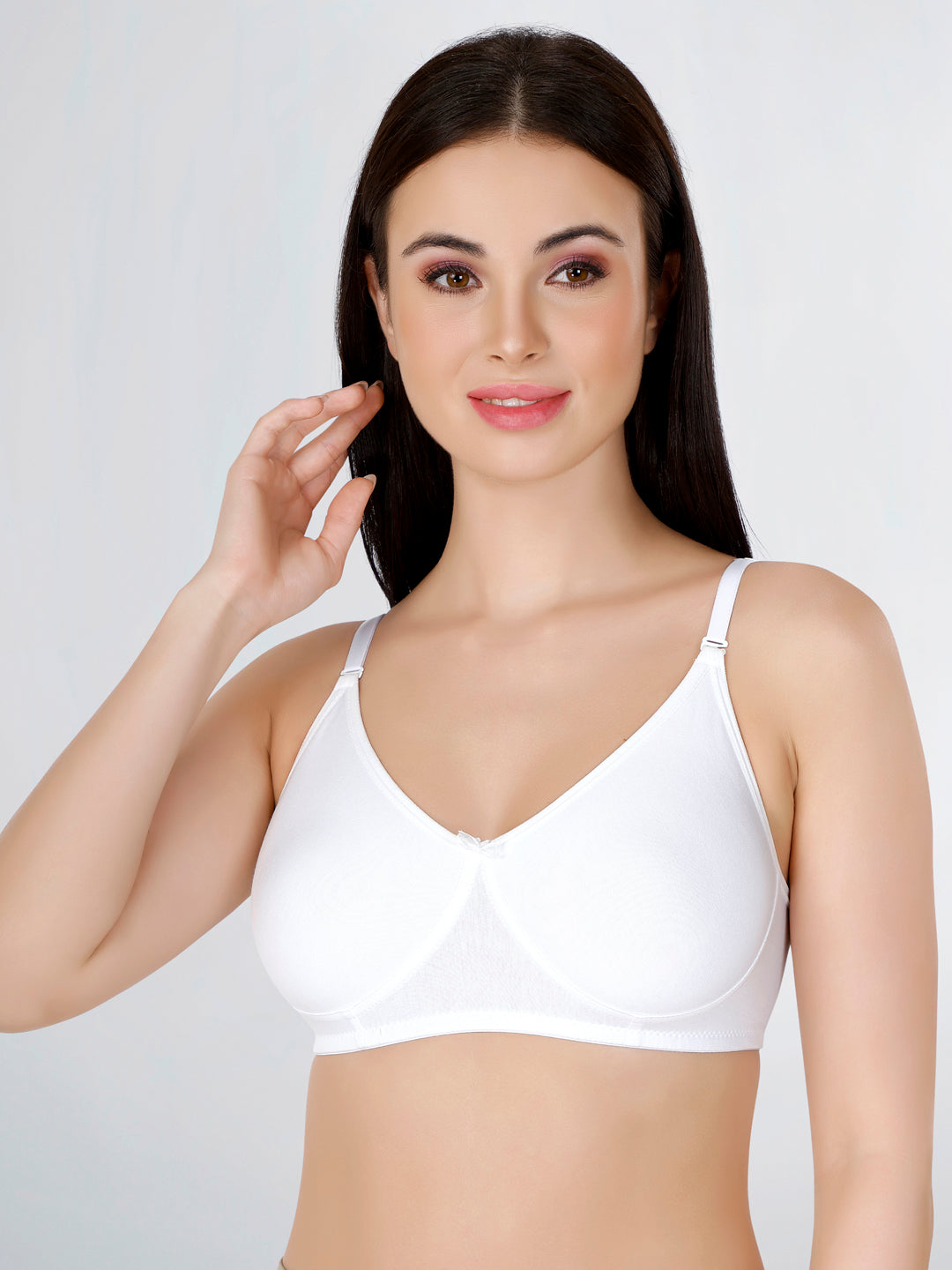 White Women’s Everyday Cotton Bra – Non-Padded, Wire-Free, Breathable & Comfortable Fit