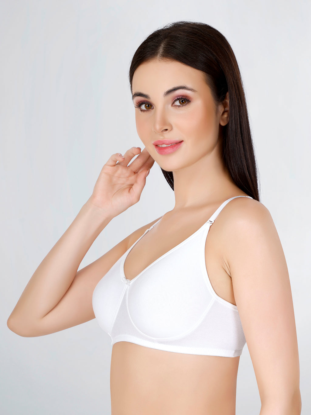 White Women’s Everyday Cotton Bra – Non-Padded, Wire-Free, Breathable & Comfortable Fit