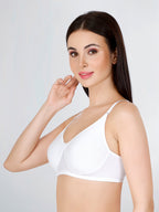 White Women’s Everyday Cotton Bra – Non-Padded, Wire-Free, Breathable & Comfortable Fit