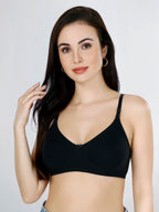 Black, White, Beige Everyday Cotton Bra For Women – Non-Padded, Wire-Free, Breathable & Comfortable Fit (Pack of 3)