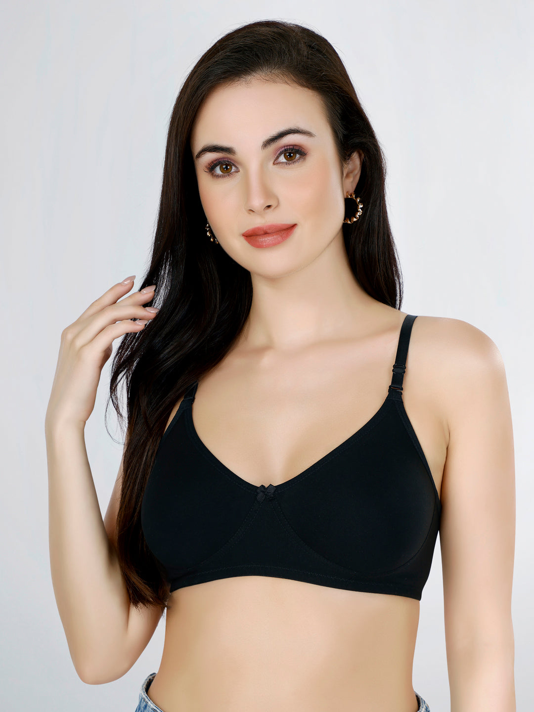 Black, White, Beige Everyday Cotton Bra For Women – Non-Padded, Wire-Free, Breathable & Comfortable Fit (Pack of 3)
