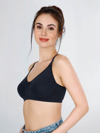 Navy Blue Women’s Everyday Cotton Bra – Non-Padded, Wire-Free, Breathable & Comfortable Fit