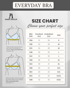 Lavender, Pink, Navy Blue Women Minimizer Bra – Full Coverage Cotton Bra, Wire-Free & Non-Padded Everyday Support (Pack of 3)