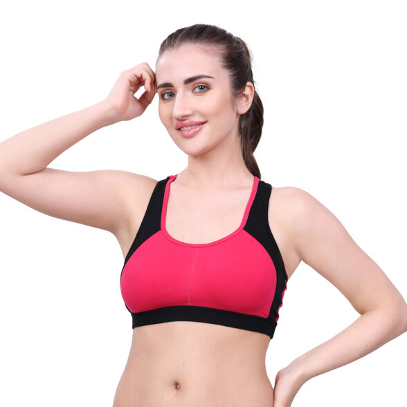 Sports Bra(Black-Pink)