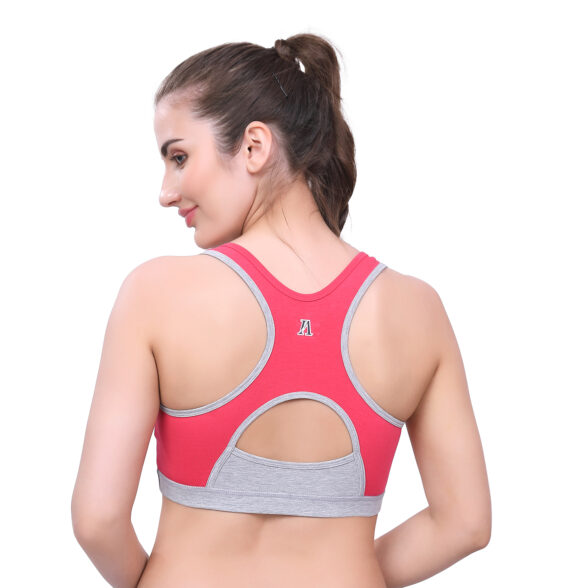 Sports Bra(Pink-Grey) - Image 3